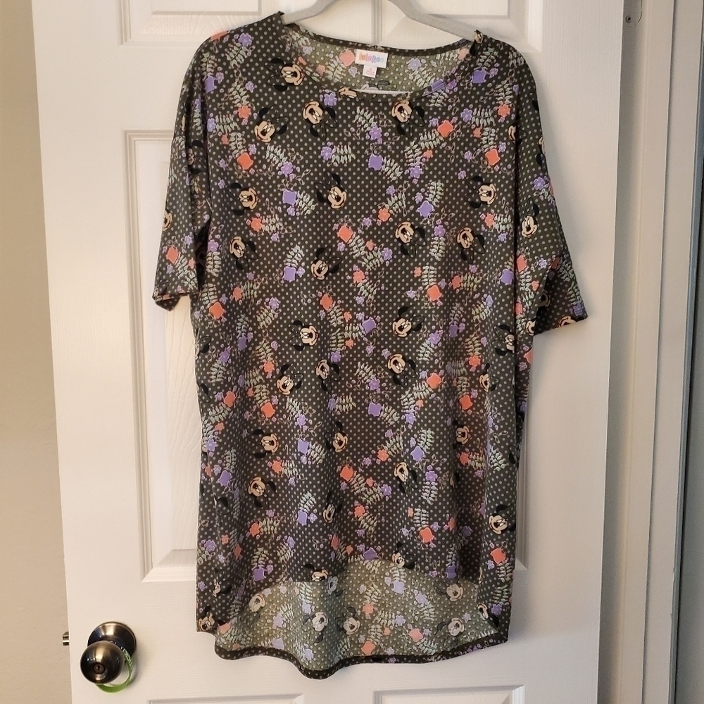 LulaRoe Disney Irma Tunic Top Minne Mouse Sz S
